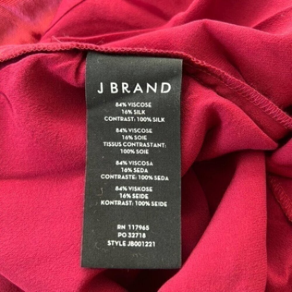 J Brand Lucy Red Velvet and Silk Cami Tank Top New - Picture 6 of 7
